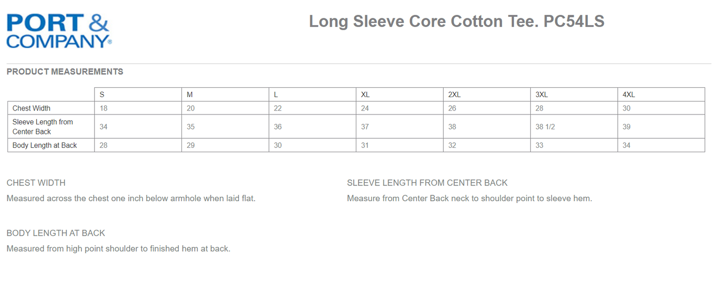 Logan County 100% Cotton Long Sleeve Tee
